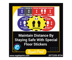 Maintain Distance With Special Floor Stickers