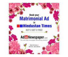 Get Hindustan Times Matrimonial Classified Advertisement