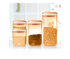 Tupperware Dry Snacks Storer Clear Canister Set