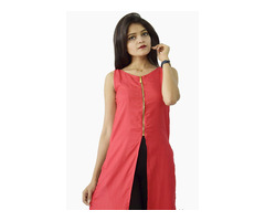 Casual Sleeveless Solid Women Red Top Online at Flipkart.com - 2