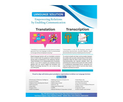Transcription and Translation Data Entry Manpower supply - 2
