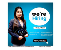 We are hiring Sales Representative