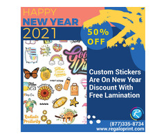 Custom Stickers Are On 50% New Year Discount Offer