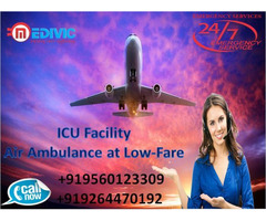 ICU Facility Air Ambulance Services in Patna with Doctor