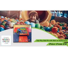Soft Play Ball Pit With Slide on Matted Area