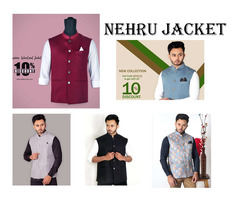 Printed & Plain Sleeveless Short Nehru Jacket For Men - 2