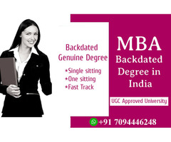 MBA Backdated Degree in India