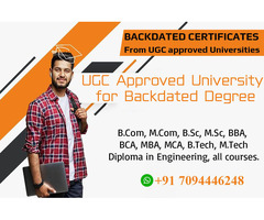 UGC Approved University for Backdated Degree