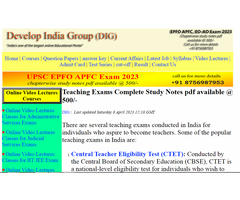 Teaching Exams Complete Study Notes pdf available @ 500/-
