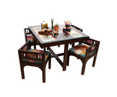Buy a Handcrafted 4-Seater Dining Table Now!