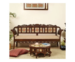 Shop and Relax: Buy Your Dream 3 Seater Wooden Sofa Now!