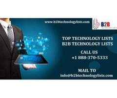 Top Technology Lists - Technology Site Count- B2B