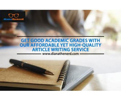 Ensure High-Grades with the Dependable article writing