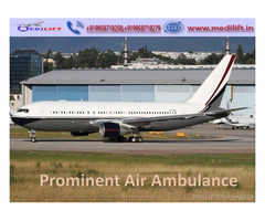 Take Medilift Air Ambulance in Indore with Medical Facility