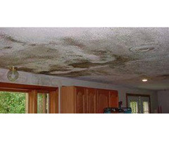 Upstairs bathroom flooded leaking through ceiling