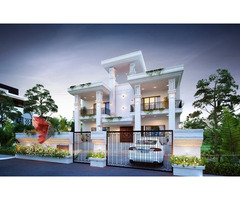 Remarkable 3D Bungalow Elevation Designing - 2